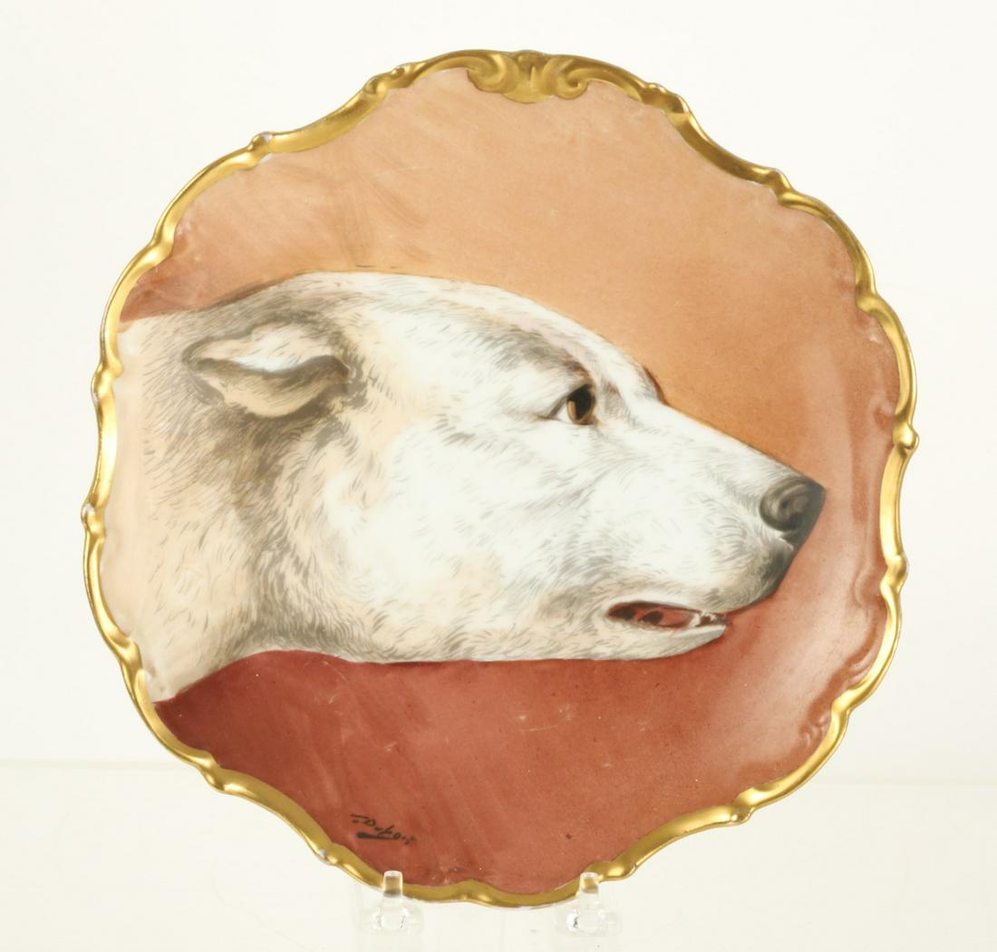 HAND PAINTED LIMOGES POLAR BEAR PLATE (1 of 9)