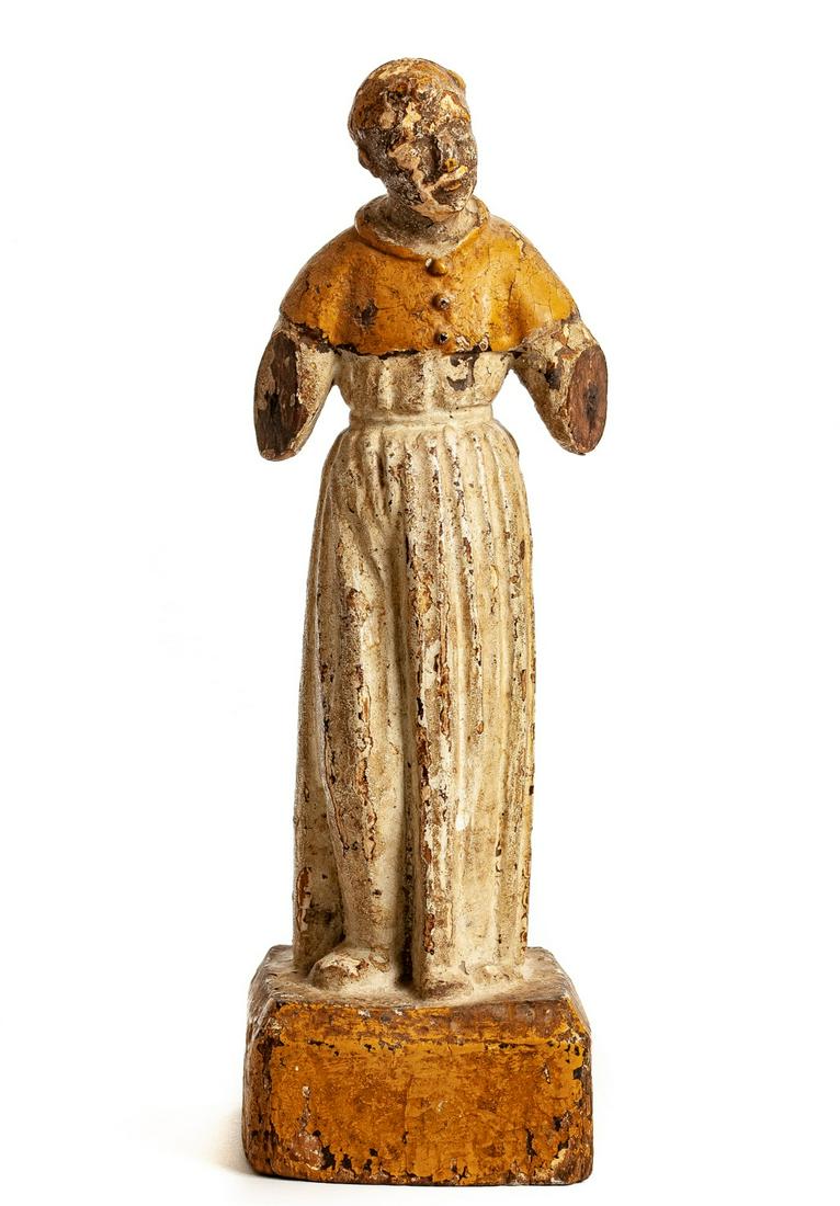 (19TH C.) CARVED POLYCHROME LATIN AMERICAN SANTOS (1 of 11)