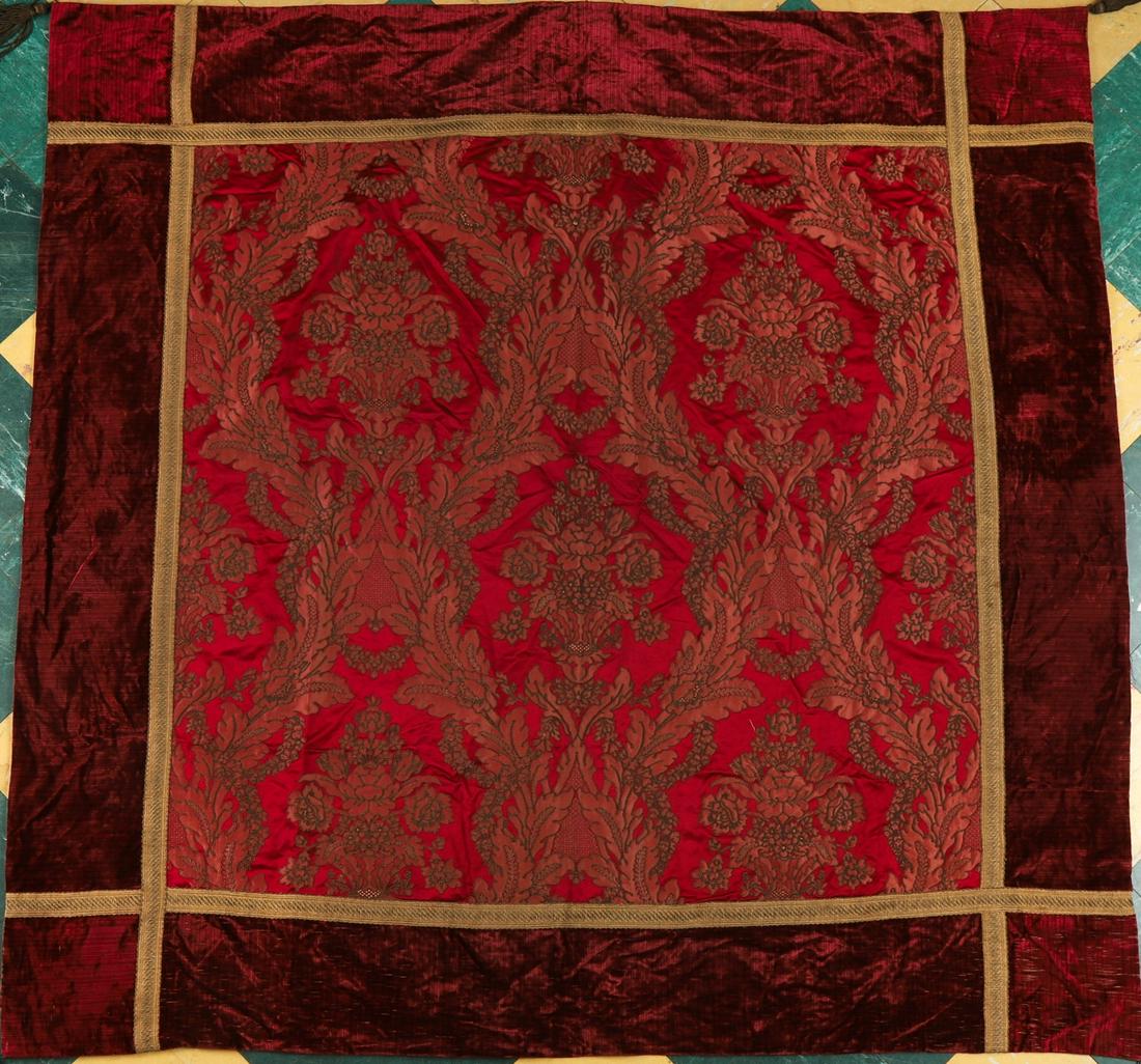 HAND STITCHED VELVET AND SILK TABLE CLOTH (1 of 11)
