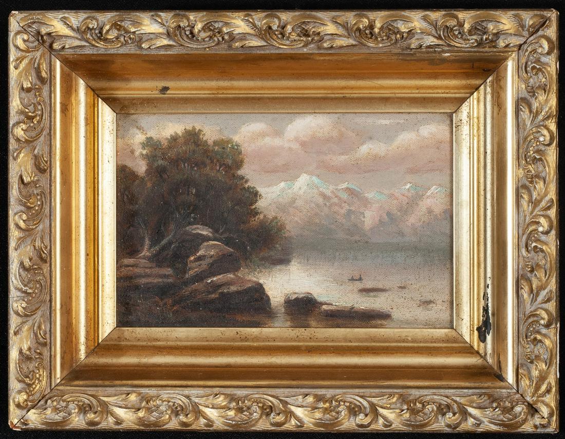 MOUNTAINOUS LANDSCAPE OVERSHADOWING a SMALL BOAT (1 of 3)