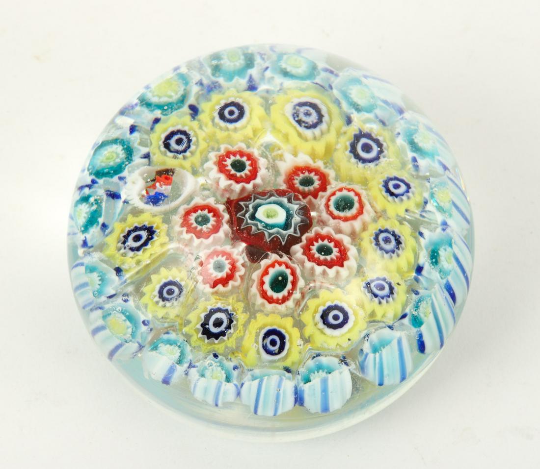 CONCENTRIC CANE GLASS PAPERWEIGHT (1 of 8)