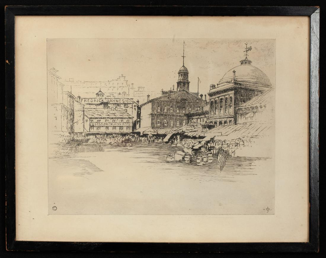 GEORGE T. PLOWMAN (1869-1932)  FANEUIL HALL (1 of 6)