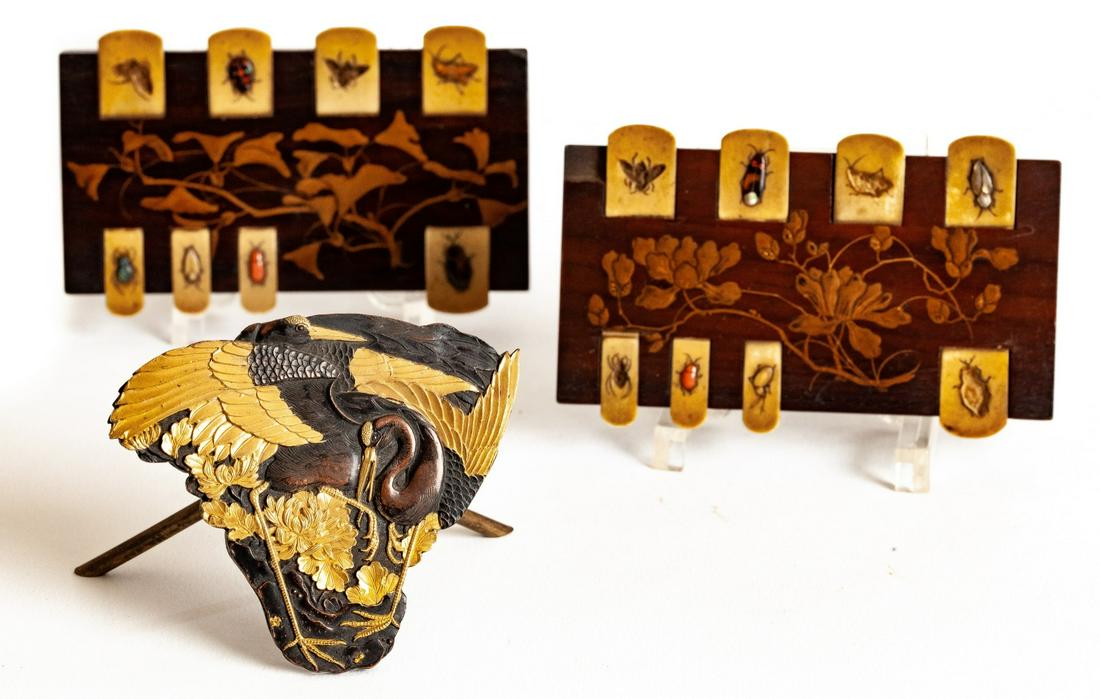 (2) JAPANESE SHIBYAMA COUNTERS & PLACE CARD HOLDER (1 of 12)