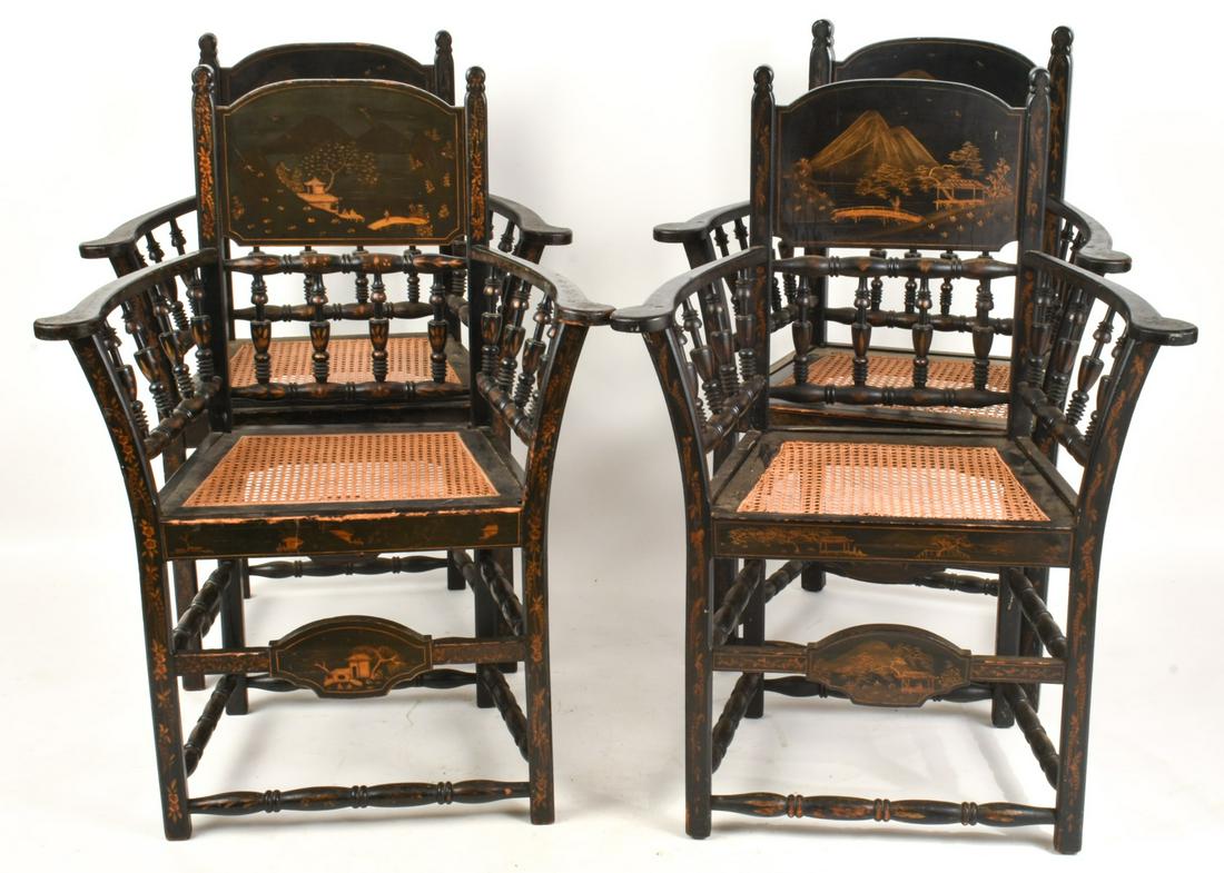 SET OF (4) VIERLANDER STYLE ARM CHAIRS (1 of 17)