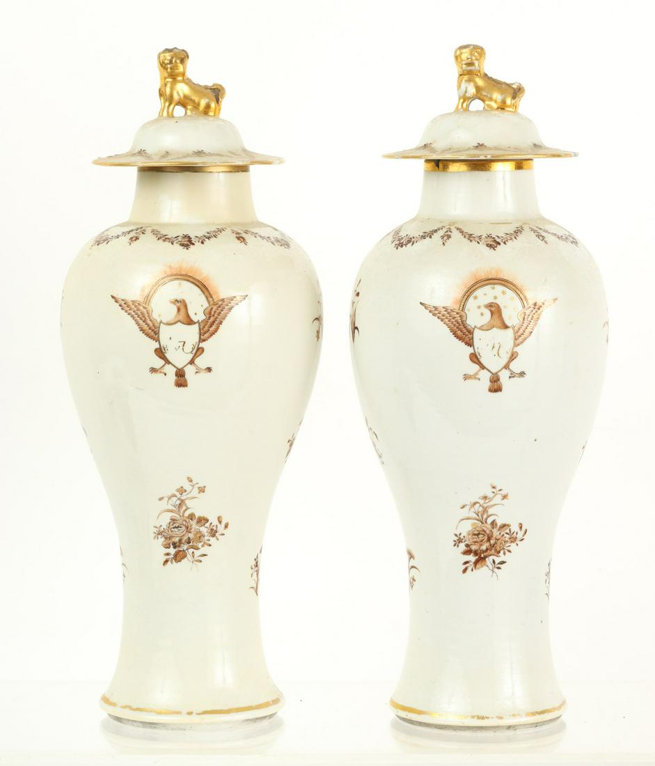 (Early 19th c) CHINESE EXPORT PATRIOTIC  URNS (1 of 18)