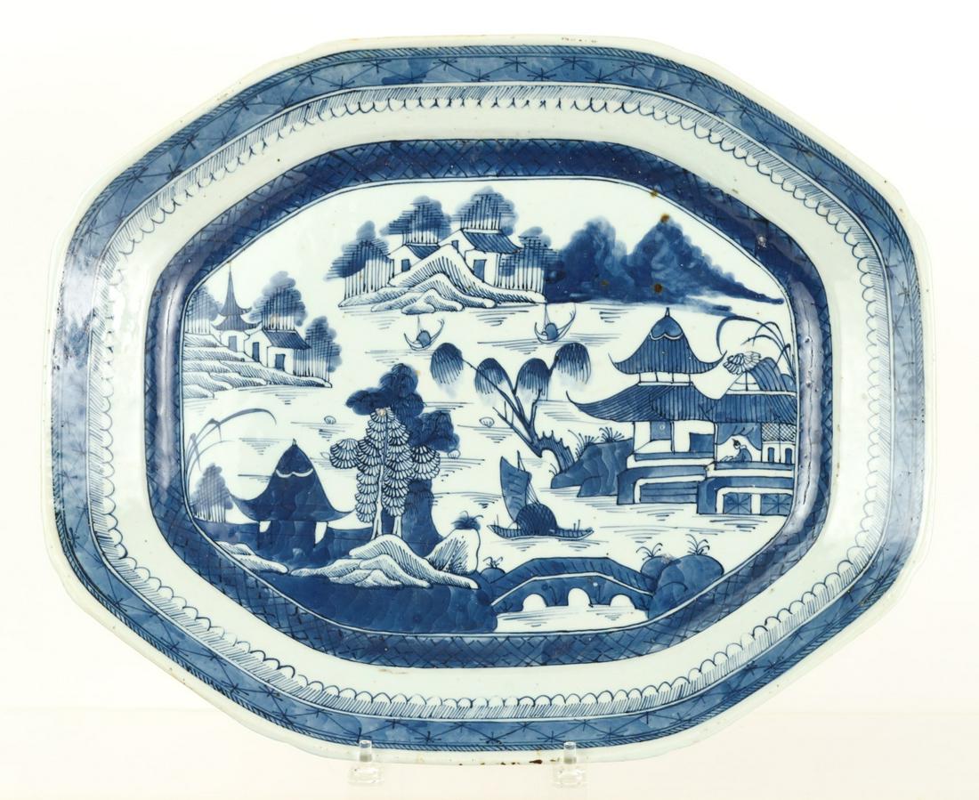 LARGE OCTAGONAL CHINESE EXPORT CANTON PLATTER (1 of 15)