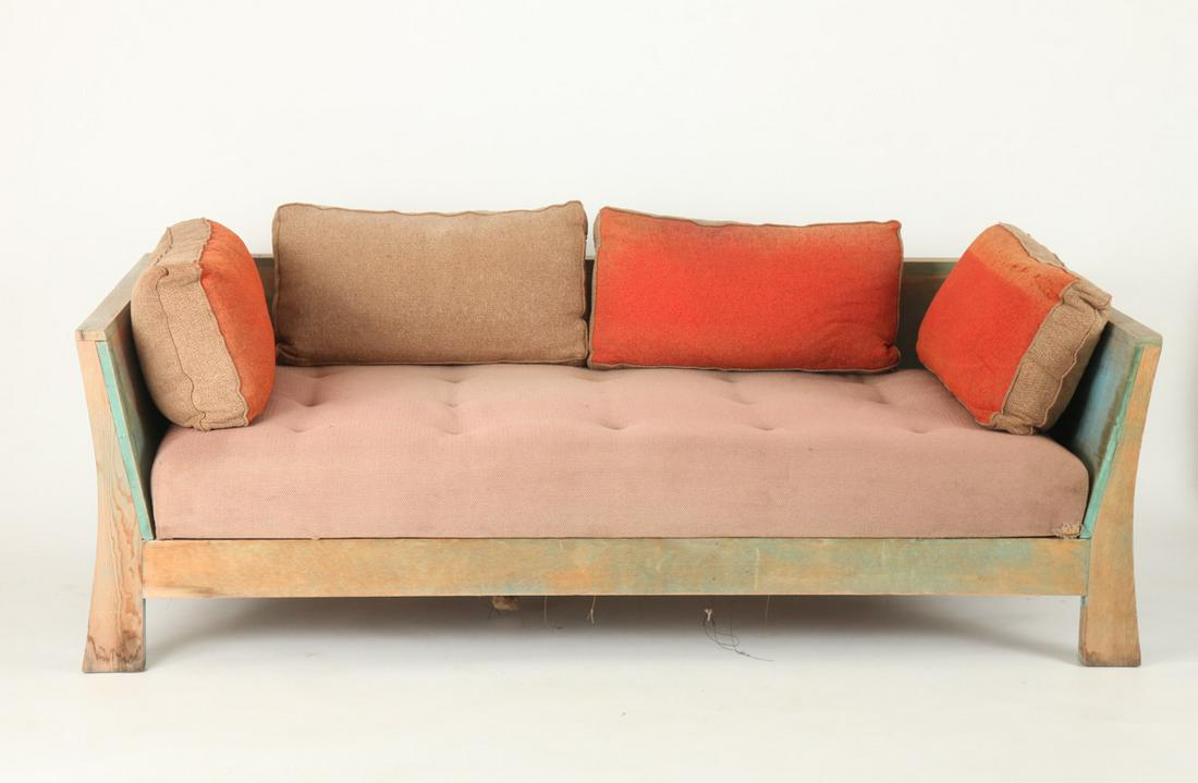 1910 COUNTRY BLUE PAINTED SOFA from DUBLIN NH (1 of 11)