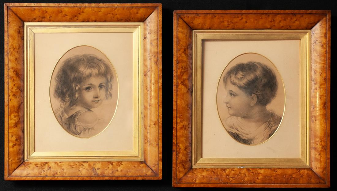 BRITISH SCHOOL (19th c) Two Siblings (1 of 6)