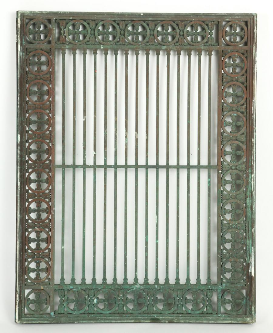 BEAUX ARTS PERIOD BRONZE ARCHITECTURAL GRILL (1 of 9)