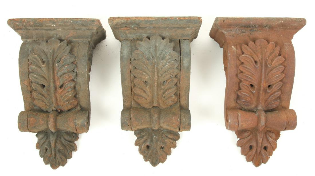 (3) VICTORIAN CAST IRON CORBELS (1 of 11)