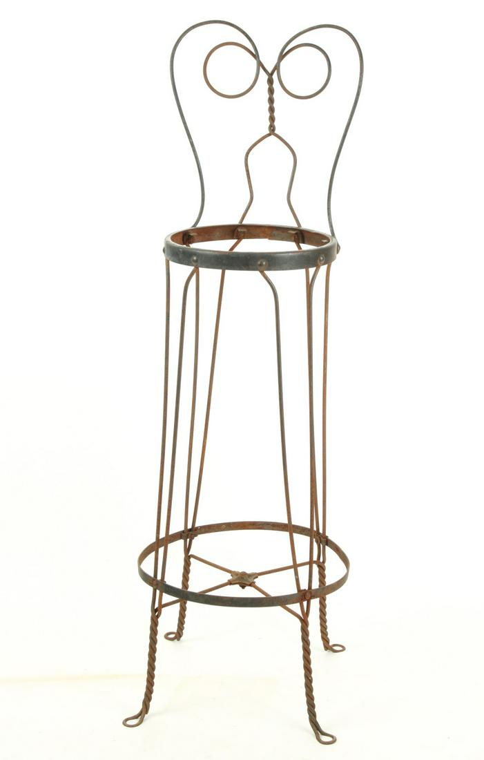 UNUSUAL IRON ICE CREAM PARLOR HIGH STOOL (1 of 11)