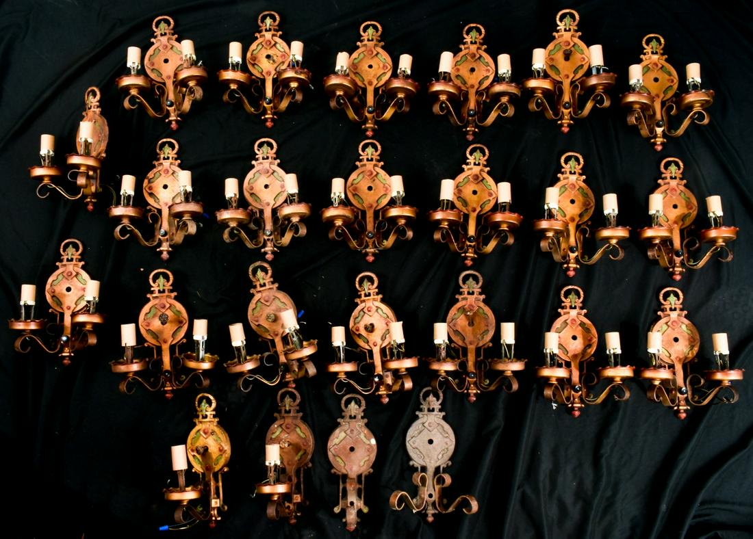 (24) ARTS AND CRAFTS PERIOD WALL SCONCES (1 of 5)
