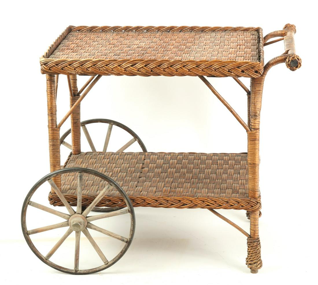 VINTAGE RATTAN TEA CART (1 of 13)
