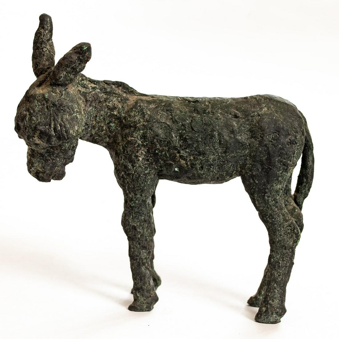 AMERICAN SCHOOL (20th c) BRONZE DONKEY (1 of 8)