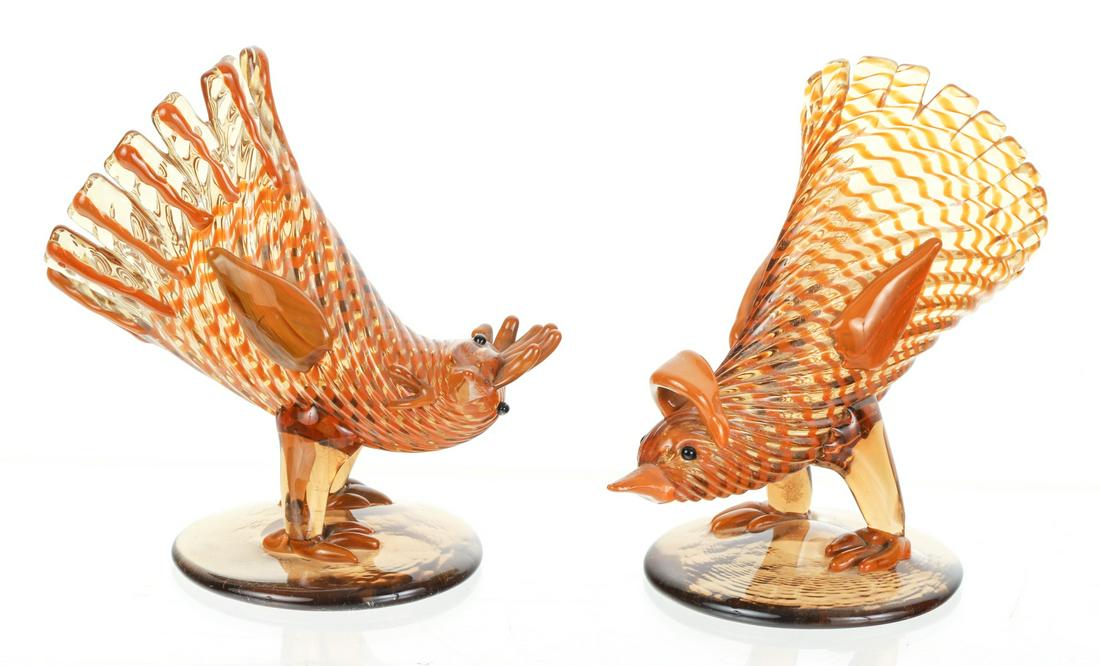PR. OF ART GLASS VENINI CHICKENS (1 of 14)