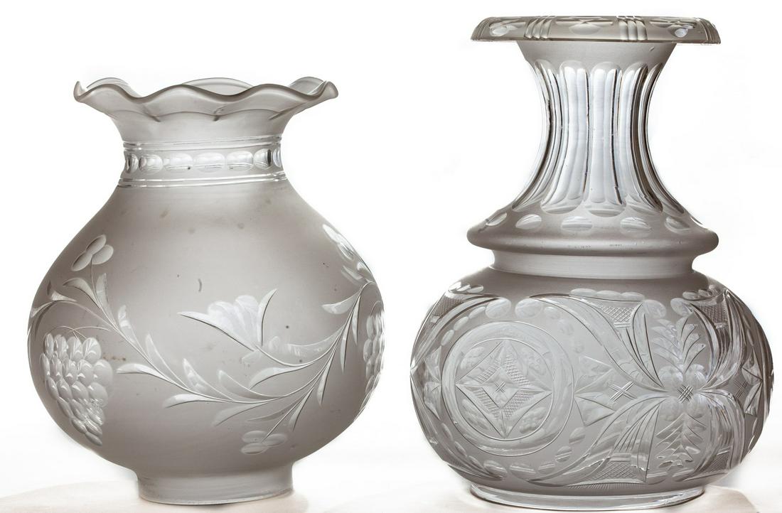 (2) ASTRAL LAMP GLASS SHADES (1 of 20)