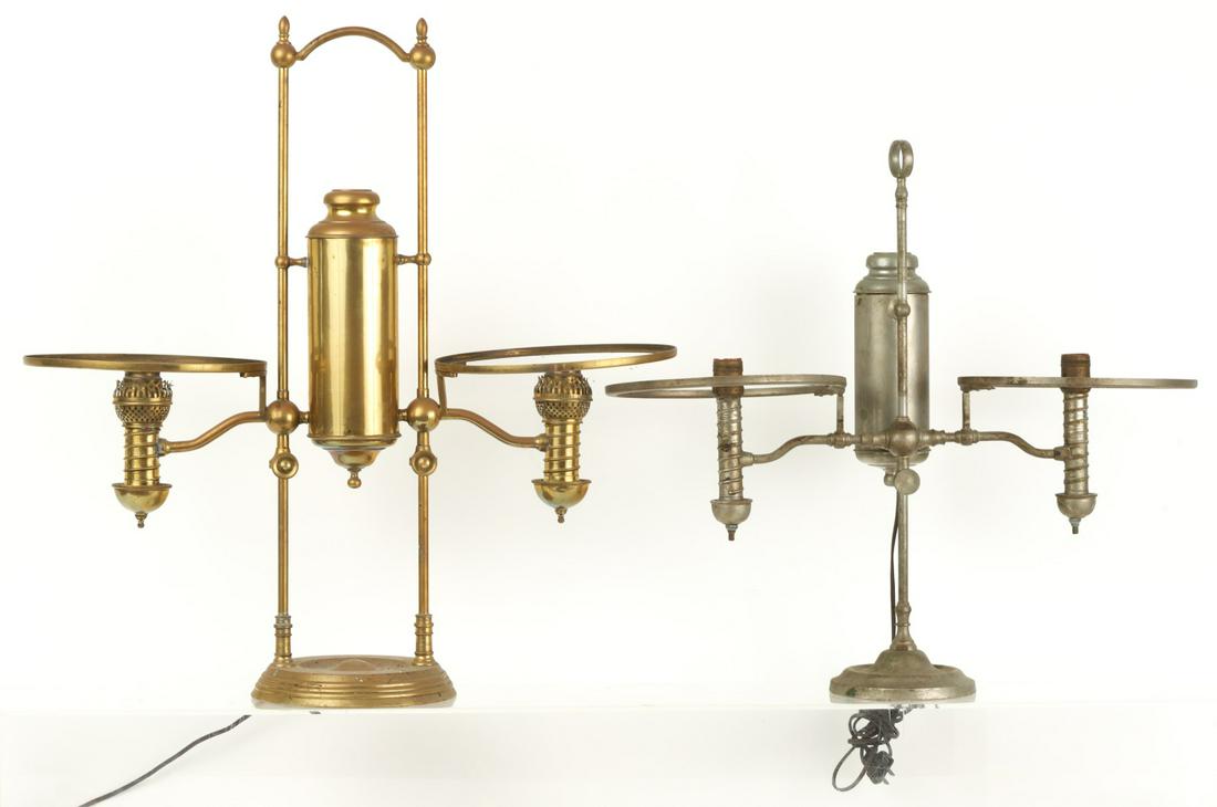 (2) ELECTRIFIED DOUBLE STUDENT LAMPS (1 of 15)