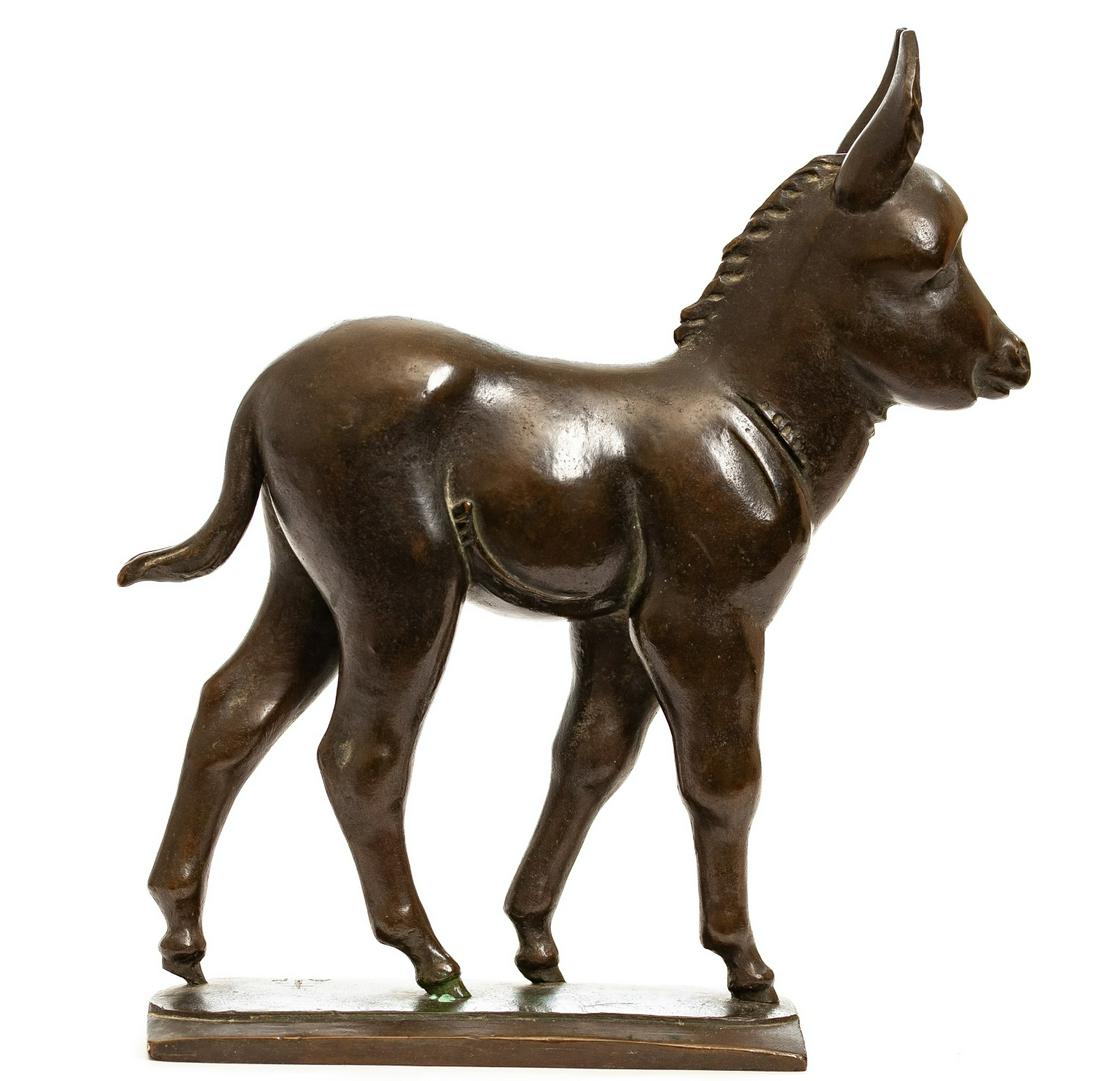 BRONZE SCULPTURE of a DONKEY (1 of 6)