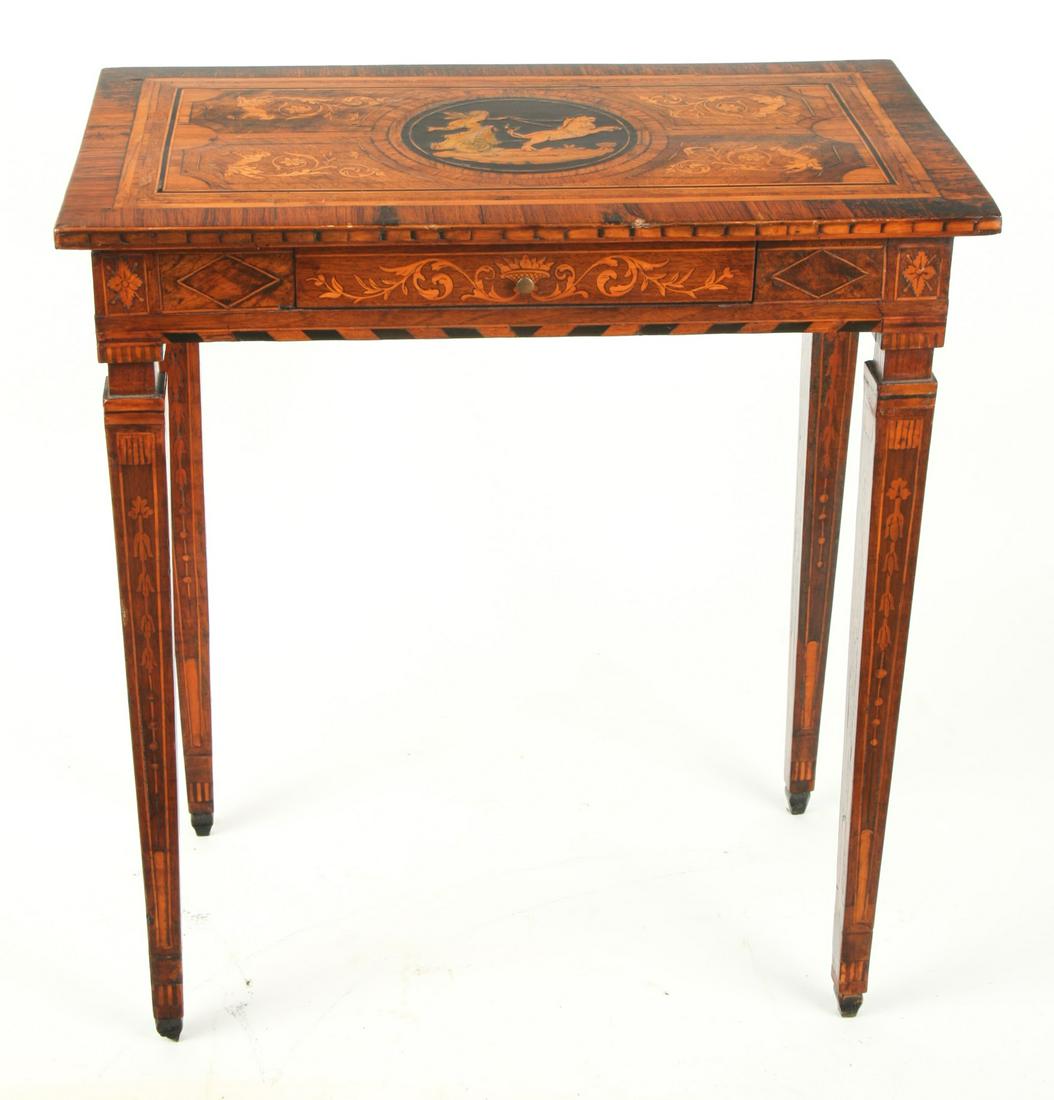 DUTCH MARQUETRY (1) DRAWER STAND (1 of 20)
