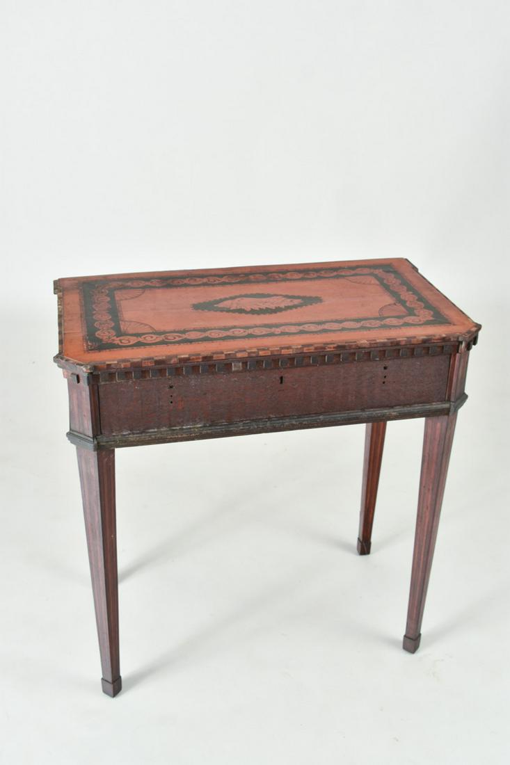 (19th C) DUTCH MARQUETRY INLAID (1) DRAWER STAND (1 of 11)