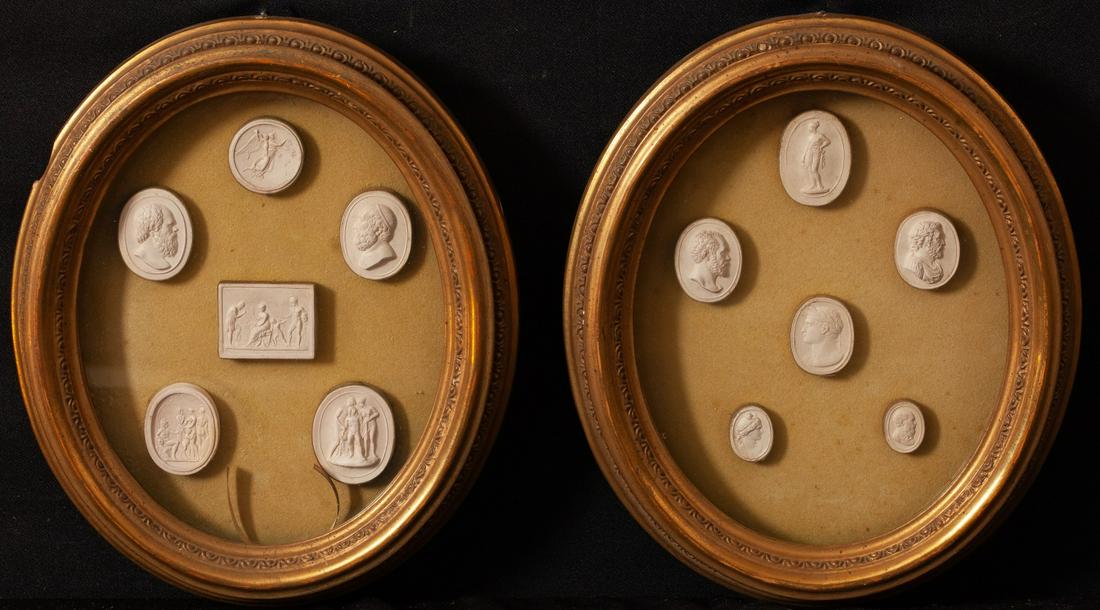 (2) GROUPINGS OF PLASTER INTAGLIOS (1 of 16)