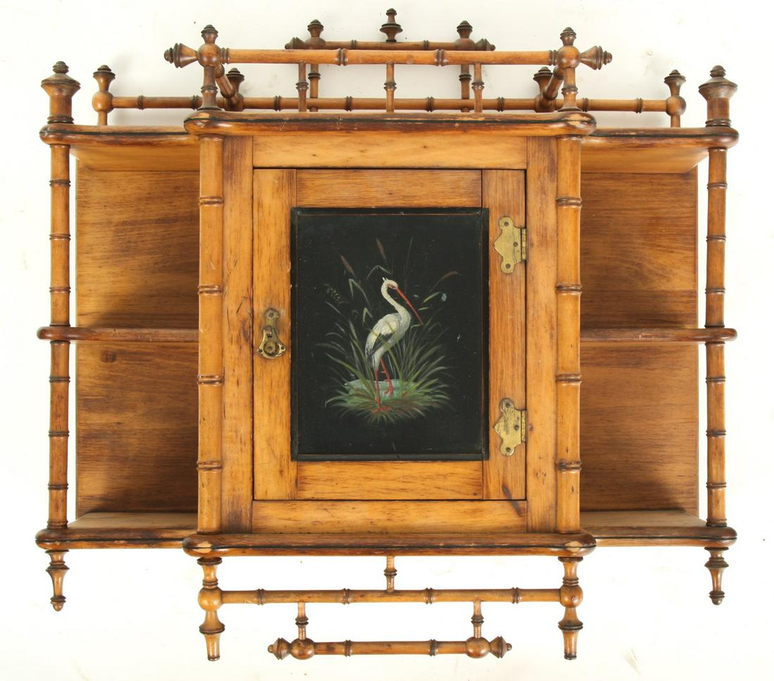 HANGING BAMBOO CURIO CABINET (1 of 9)