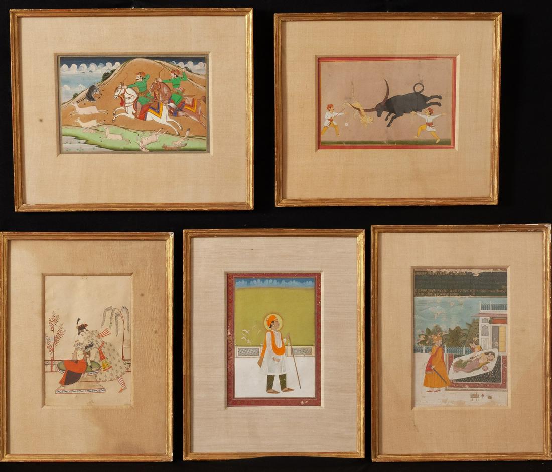 FAR EAST INDIAN SCHOOL (19th c) Nine Works (1 of 18)