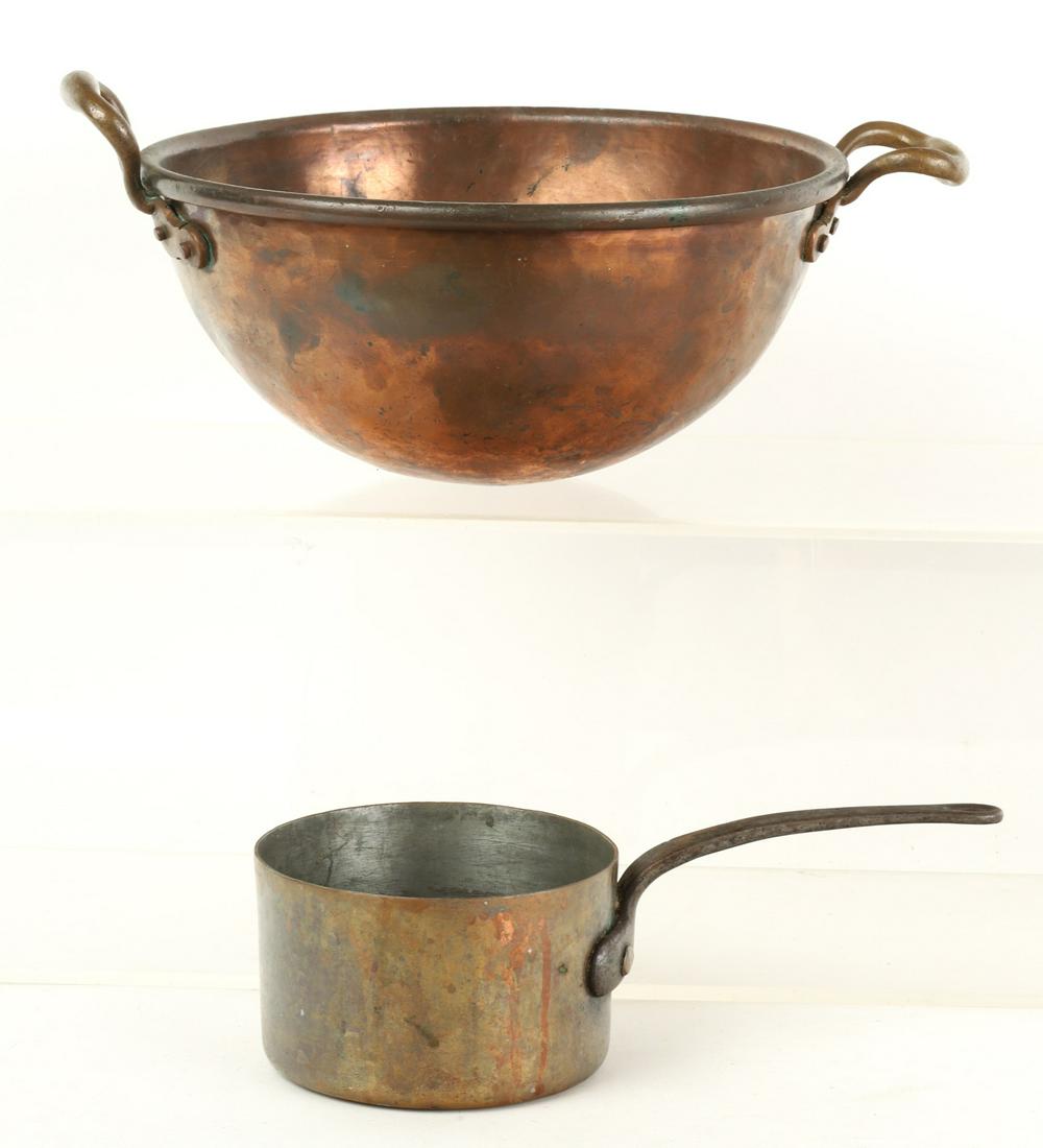 (19th c.) COPPER SAUCE PAN AND COPPER POT (1 of 19)