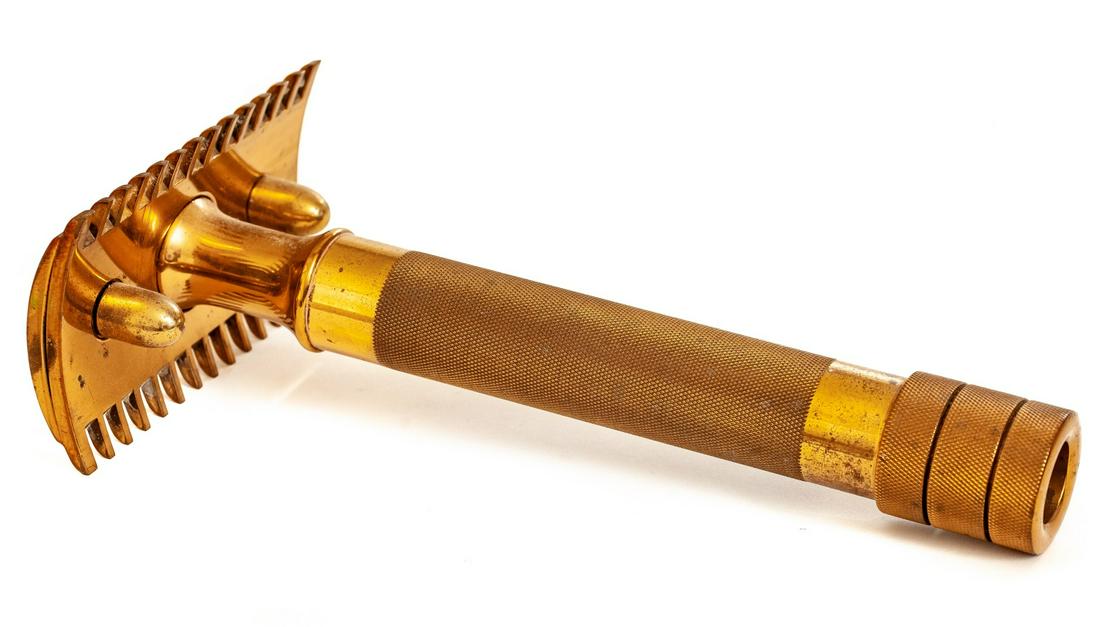 GIANT GILLETTE BRASS SAFETY RAZOR DISPLAY PIECE (1 of 6)
