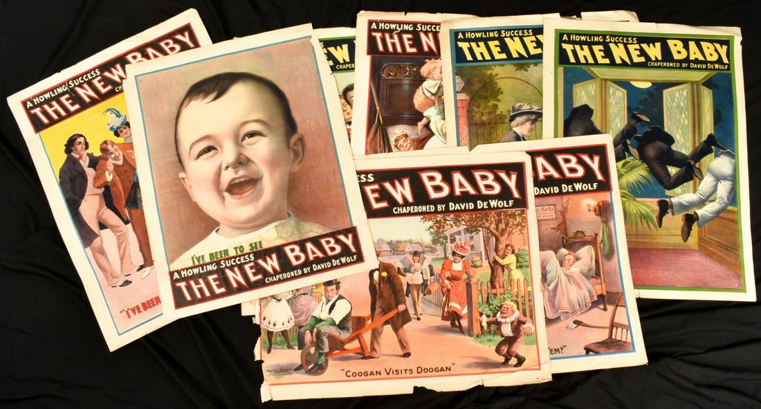 (10) "THE NEW BABY" THEATER POSTERS 1899-1907 (1 of 7)