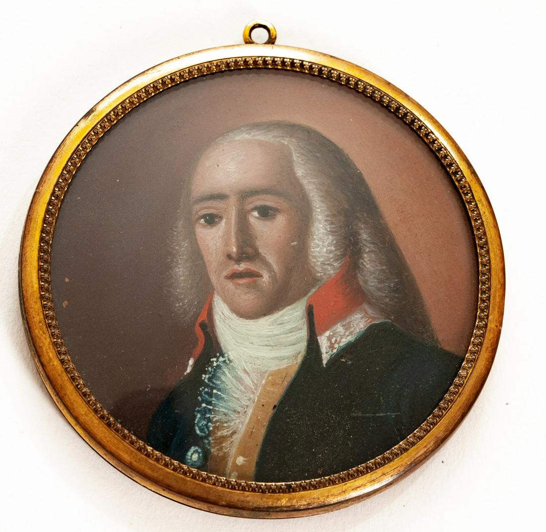 PORTRAIT MINIATURE OF AN (18th c) GENTLEMAN (1 of 4)