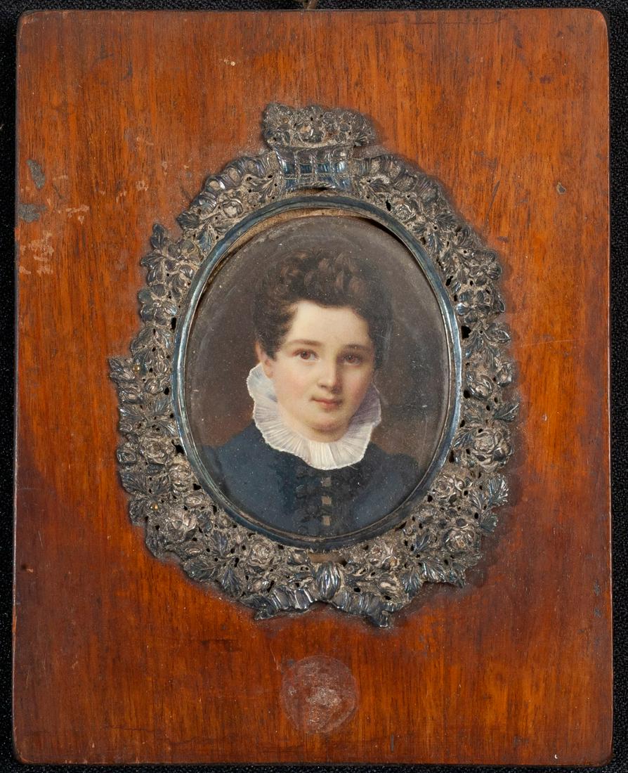 PORTRAIT MINIATURE OF A YOUNG BOY WEARING A RUFF (1 of 2)
