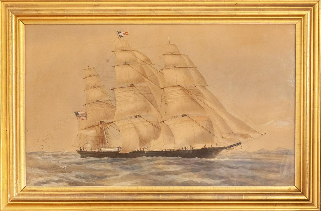 AMERICAN SCHOOL (19th c) "The Flying Cloud" (1 of 8)