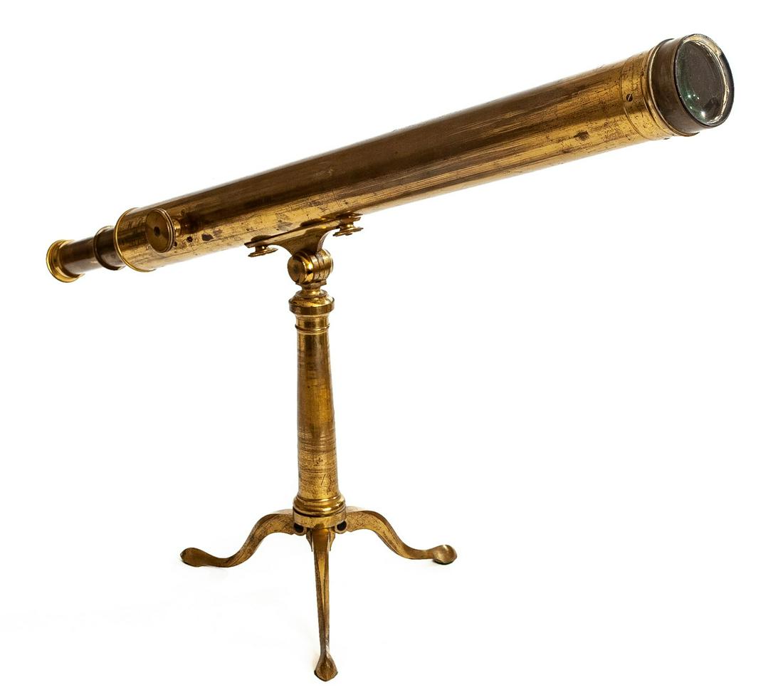 W. DIXEY OPTICIAN LONDON BRASS TABLE TELESCOPE (1 of 7)