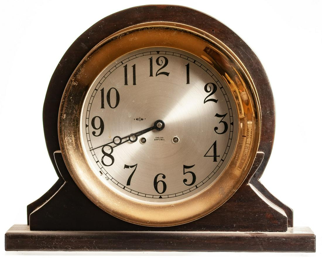 LARGE CHELSEA SHIP'S BELL BRASS CLOCK (1 of 9)