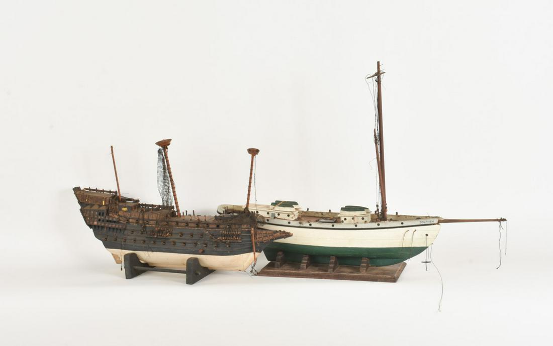 (2) WOODEN SHIP MODELS (1 of 20)