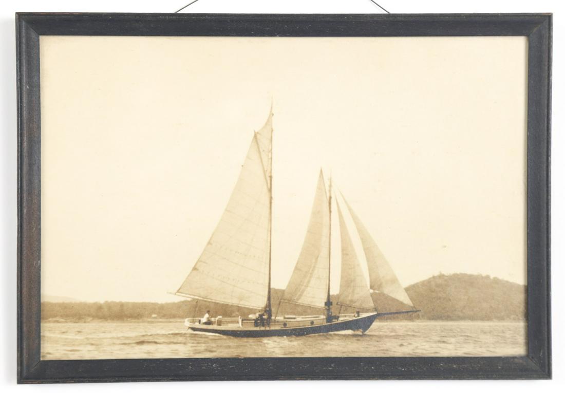 SAILBOAT OFF THE COAST (19th / 20th c) (1 of 4)