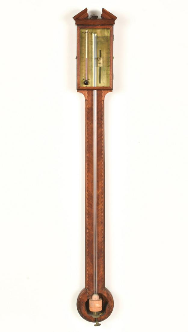 A. ALEXANDER OPTICIAN STICK BAROMETER EXETER: 38 inches.