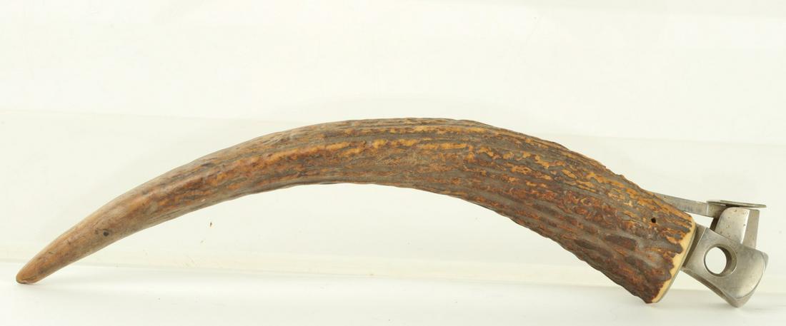 DONATUS SOLINGEN DEER-ANTLER CIGAR CUTTER: German made. 10 inches.