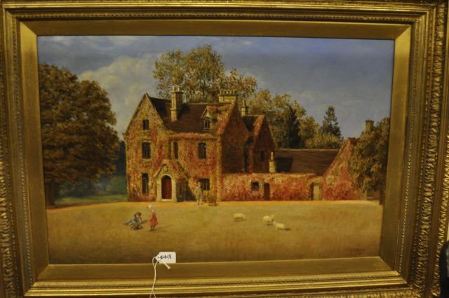 American School (19th/20th century) The Country: American School (19th/20th century) The Country Estate, signed H.E. Ward 1901, L.R. Oil on canvas, 20" X 30" framed