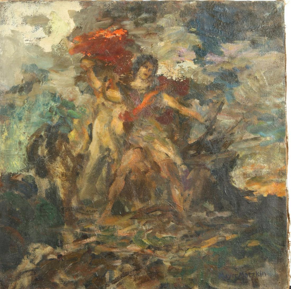 MEYER MATZKIN (1880-1976) "Study": "Romanticism Study" 20 1/4 x 20 inches. signed