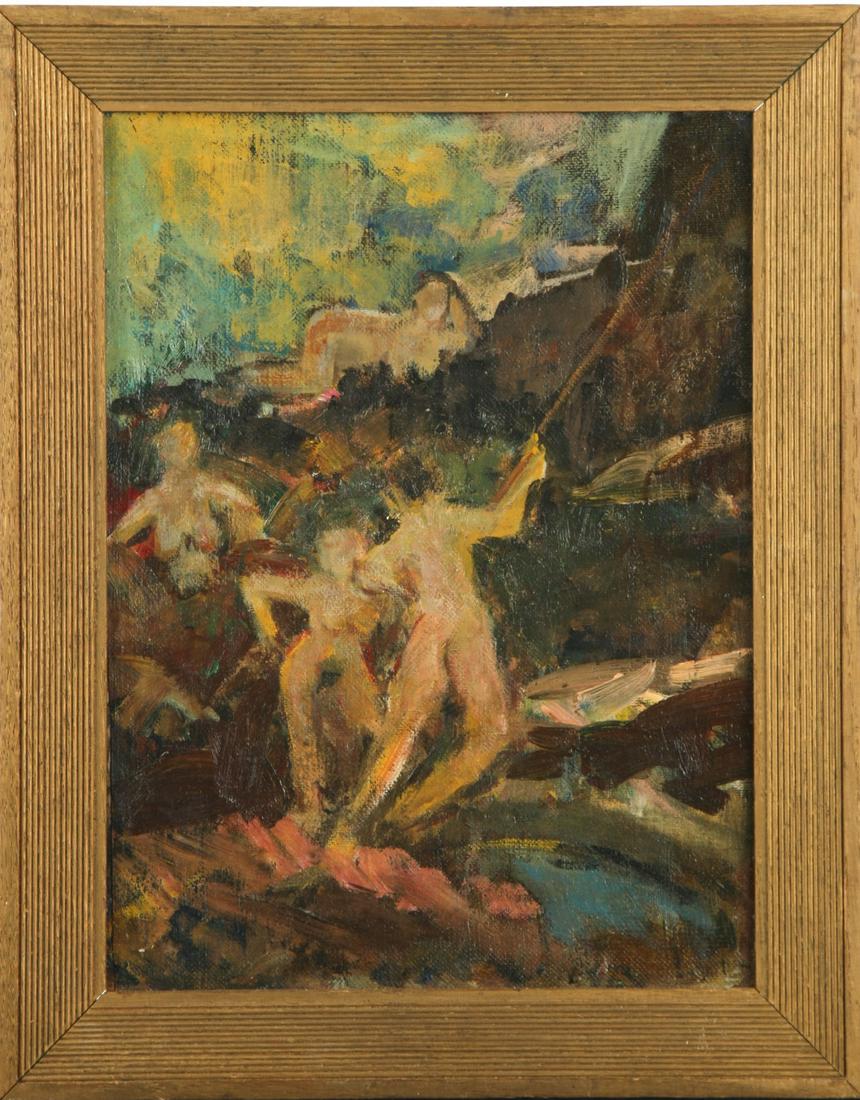 MEYER MATZKIN (1880-1976) "Nudes on Coast" (1 of 8)