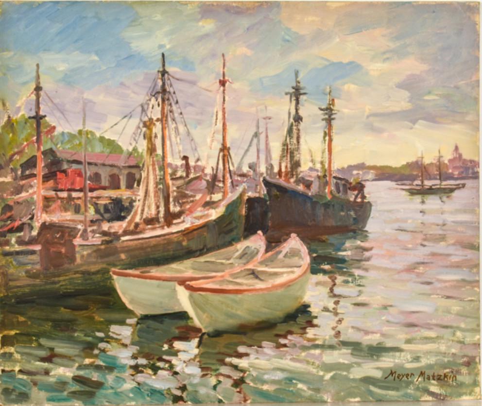 MEYER MATZKIN (1880-1976) "Fishing Boats" (1 of 5)