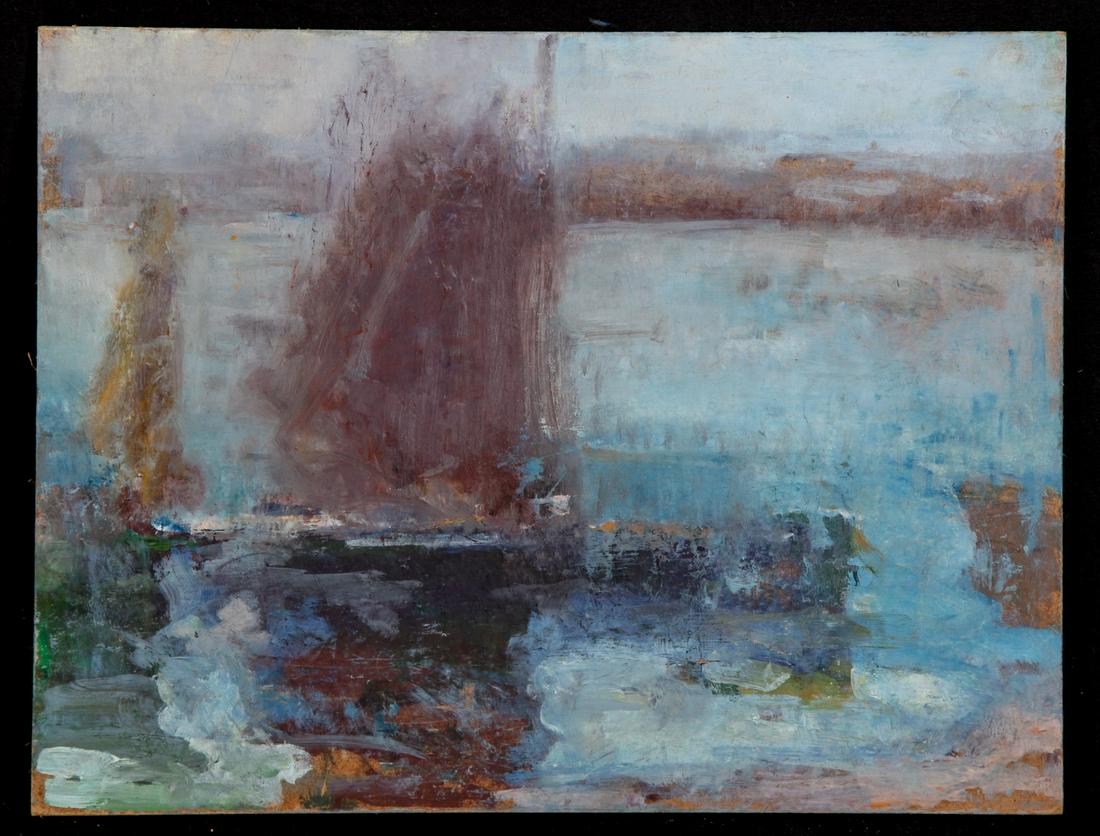 MARIA LISZT (1902-1992) "Quiet Harbor Study" (1 of 4)