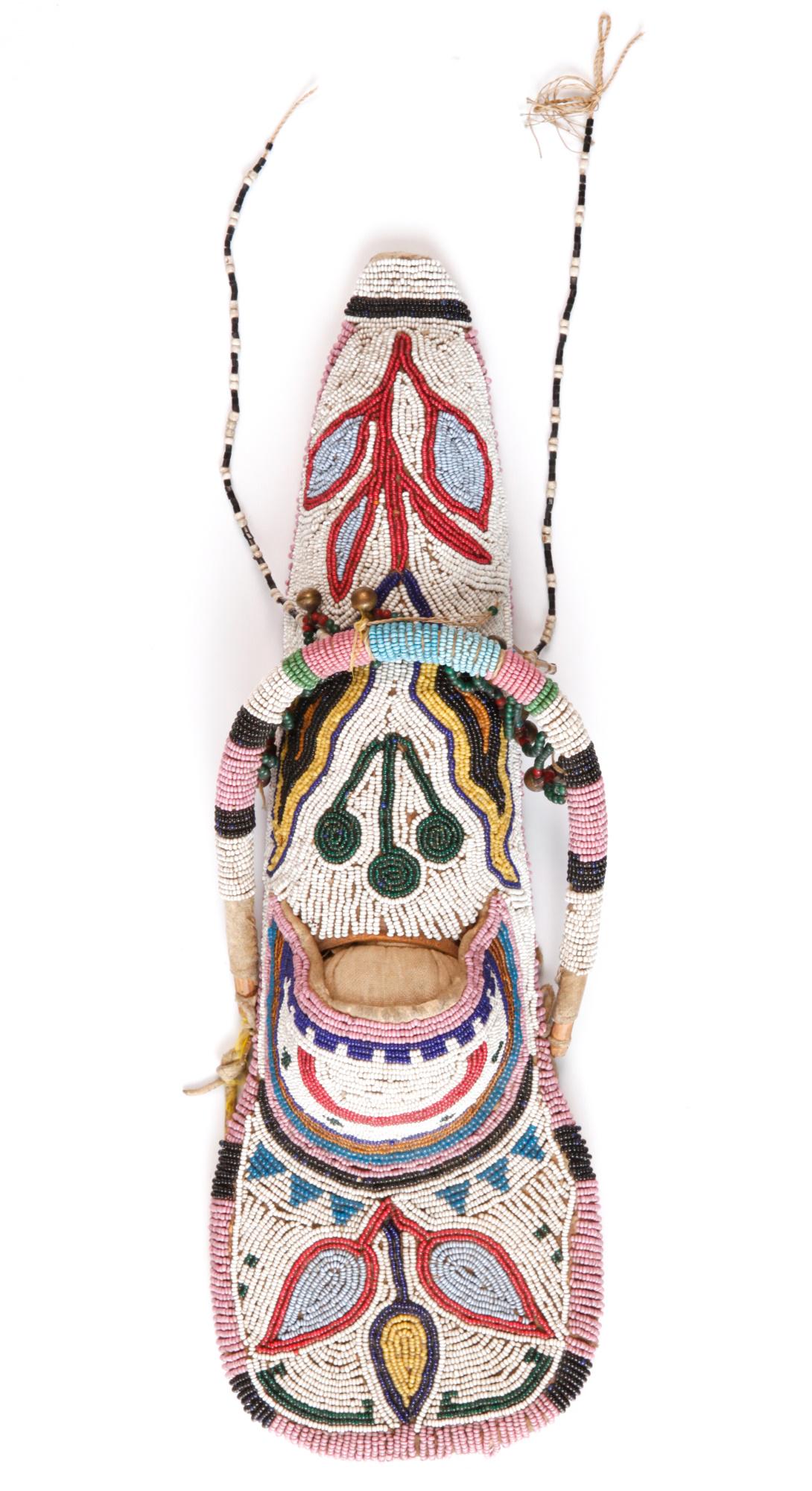 NATIVE AMERICAN INDIAN BEADED CRADLE BOARD (1 of 15)