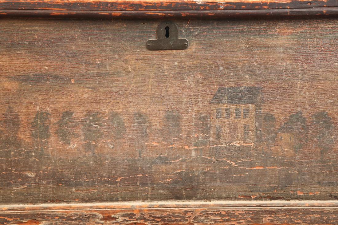 (19 c) CHEST PAINT DECORATED with COUNTRY ESTATE (1 of 20)
