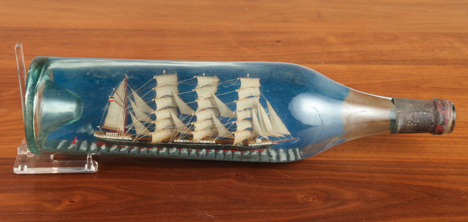 FOUR MASTED BARQUE "PADUA" SHIP in a BOTTLE (1 of 9)