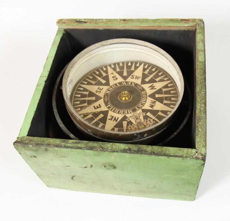 GIMBELED DRY COMPASS by ROBERT MERRILL of NEW YORK (1 of 12)
