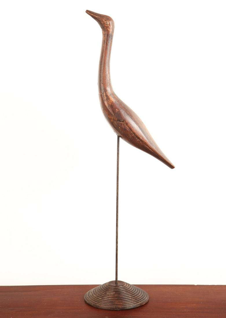 FOLK ART CARVING OF A SHOREBIRD (Early 20th c) (1 of 13)