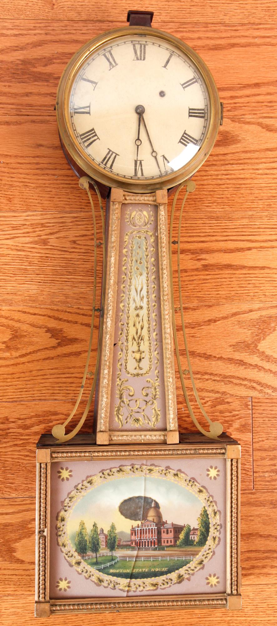 (19th C) Weight Driven Banjo Clock Auction